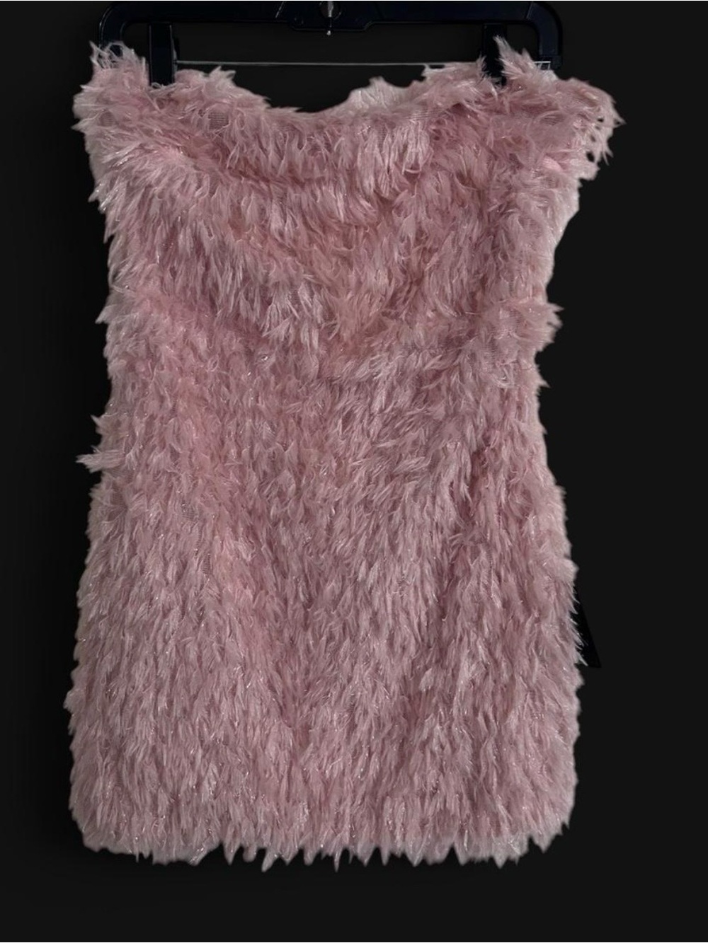 Lulu's Light Pink Faux-Fur Party Dress